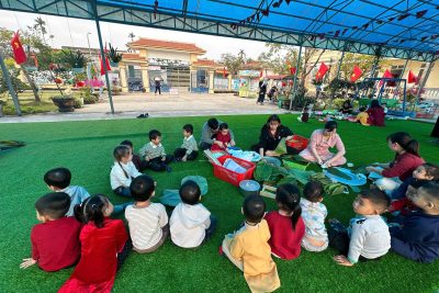 RỘN RÀNG SẮC XUÂN – BÉ VUI ĐÓN TẾT  LỚP 3 TUỔI B, TRƯỜNG MẦM NON NGHĨA TÂN